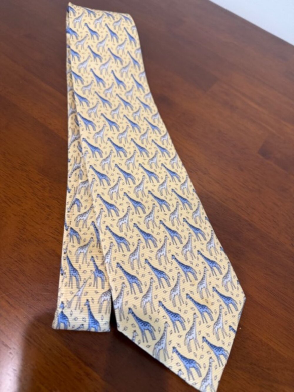 Burma Bibas Vintage Giraffe Novelty Print Silk Unisex Tie